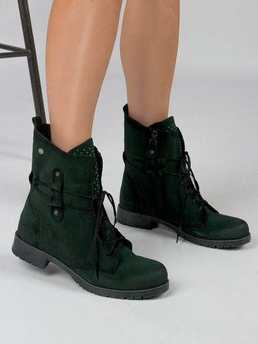 Maciejka 03959-44/00-3 Dark Green Lace-up Boots