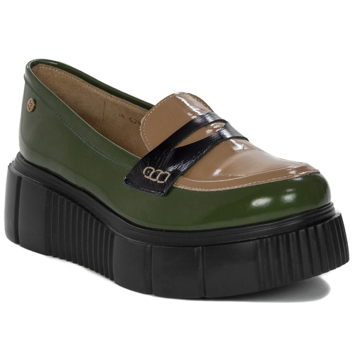 Maciejka 06288-24/00-5 Women's Olive Platform Low Shoes