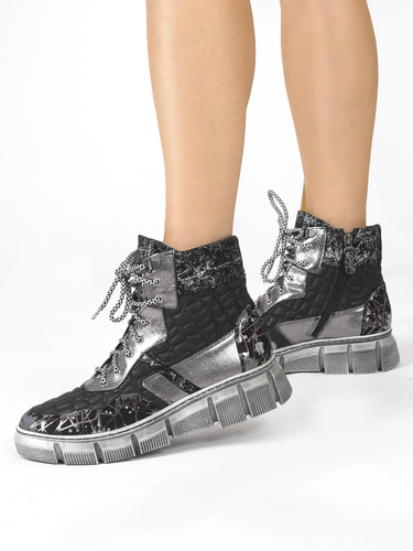 Maciejka Black and Silver Women's Boots