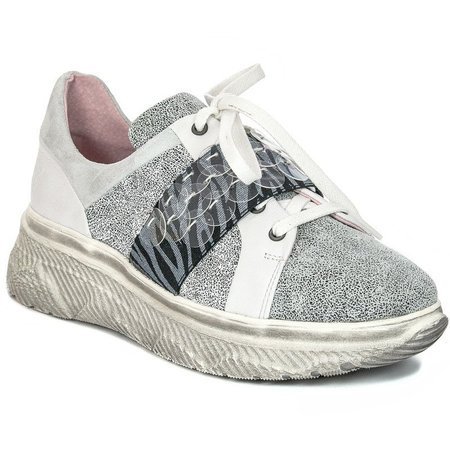 Maciejka Grey Flat Shoes 04448-03/00-5