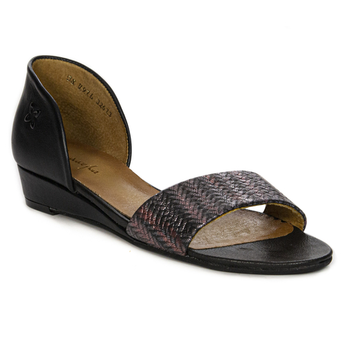 Maciejka Leather Black Women's Sandals 01971-65/00-5