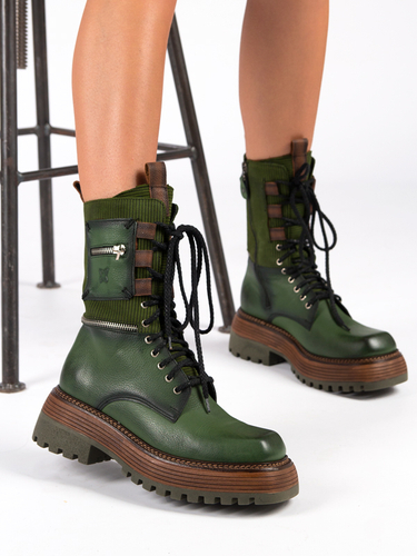 Maciejka Light Green Boots 06138-09/00-7