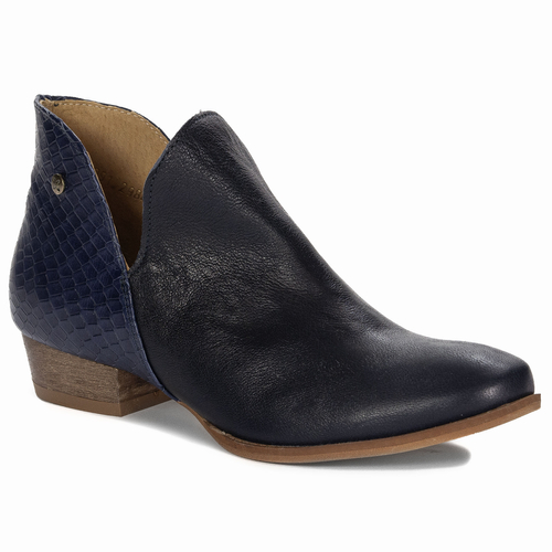 Maciejka Navy Leather Boots