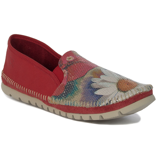Maciejka Red & Flowers Low Shoes 3512W-20/00-5