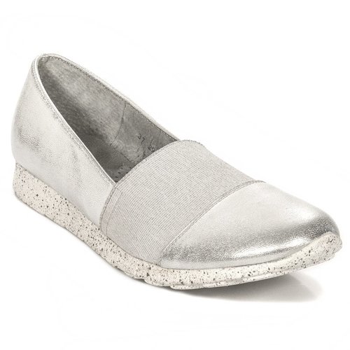 Maciejka Silver Flat Shoes 02962-11/00-5