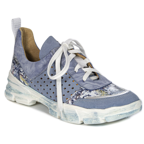 Maciejka Women's Blue Leather Sneakers Shoes 04925-06/00-5