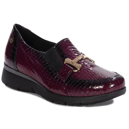 Maciejka Women's Burgund Leather Low Shoes