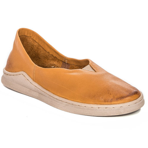 Maciejka Yellow Flat Shoes 04078-07/00-0
