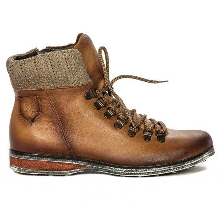 Maciejka 03276-02/00-3 Brown Lace-up Boots