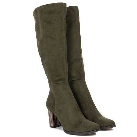 Maciejka 04809-24-00-7 Olive Knee-High Boots