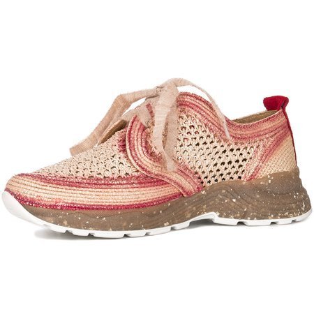 Maciejka 04887-08-00-0 Red Straw Flat Shoes