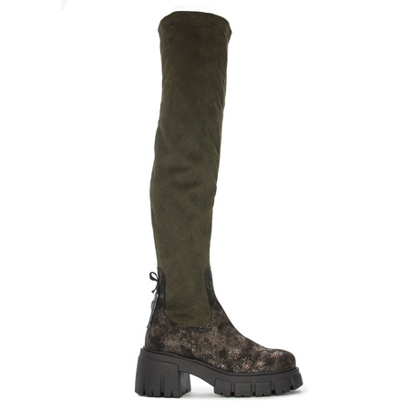 Maciejka 05260-24-00-7 Olive Knee-High Boots
