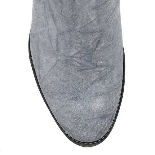 Maciejka 05452-17/00-5 blue leather ankle boots