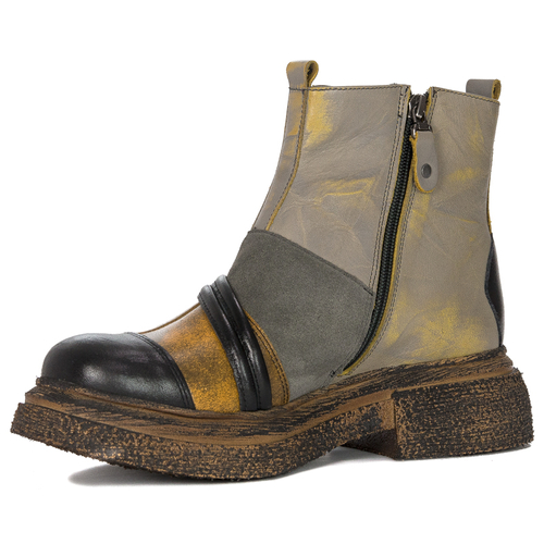 Maciejka 05580-03/00-3 Grey+Yellow women's Boots
