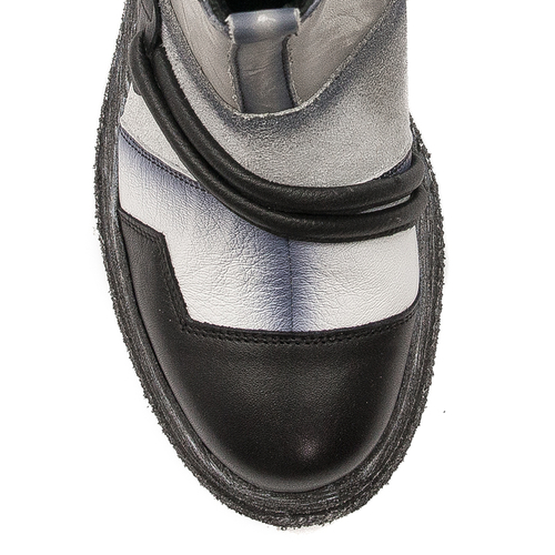 Maciejka 05580-11/00-3 Grey+White women's Boots