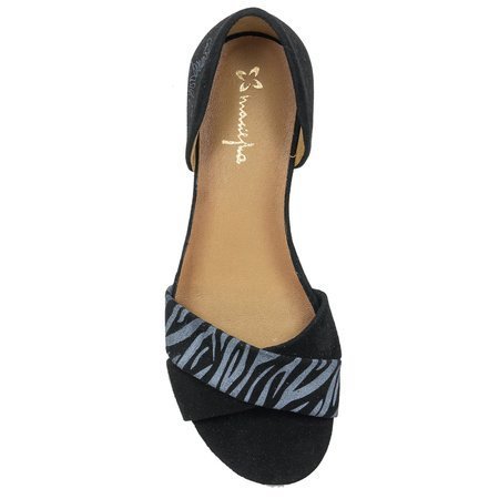 Maciejka 3615A-01-00-5 Black+Zebra Sandals