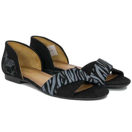 Maciejka 3615A-01-00-5 Black+Zebra Sandals