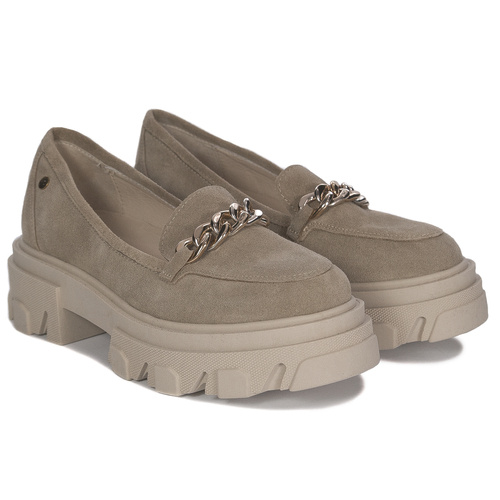 Maciejka Beige Flat Shoes