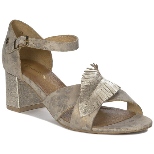 Maciejka Beige + Gold Sandals 06549-04/00-5