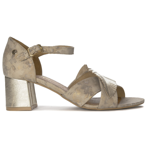 Maciejka Beige + Gold Sandals 06549-04/00-5