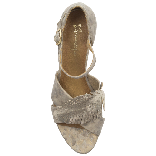 Maciejka Beige + Gold Sandals 06549-04/00-5