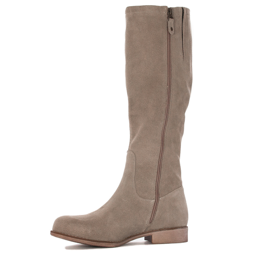 Maciejka Beige Knee-High Boots 3532S-04/00-5