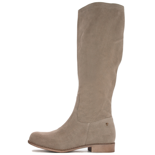 Maciejka Beige Knee-High Boots 3532S-04/00-5