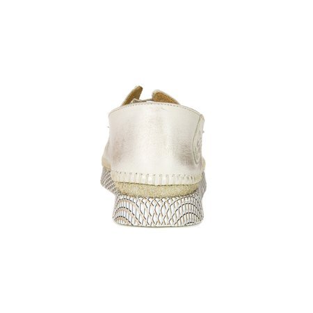 Maciejka Beige+gold Flat Shoes 04449-25/00-5 