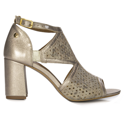 Maciejka Biege + Gold Sandals 06555-04/00-5