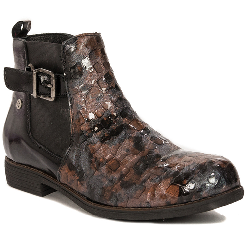 Maciejka Black + Brown Leather Women's Boots