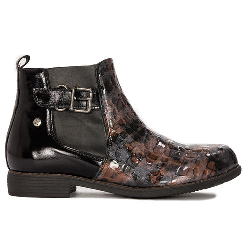 Maciejka Black + Brown leather women's Boots
