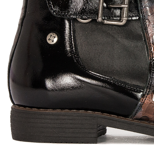Maciejka Black + Brown leather women's Boots