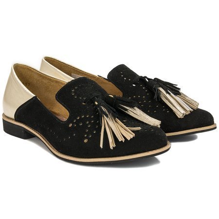 Maciejka Black Flat Shoes 04484-01/00-5