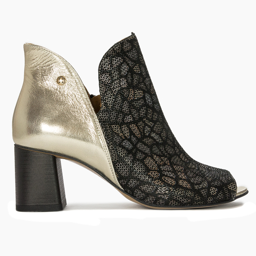 Maciejka Black + Gold velor Boots