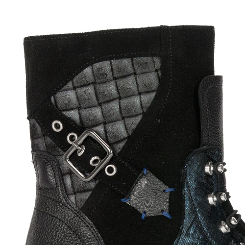 Maciejka Black Lace-Up Boots 05582-01/00-7