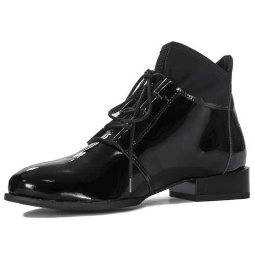 Maciejka Black Lace-up Boots 04744-01/00-7