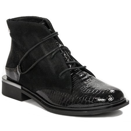 Maciejka Black Lace-up Boots 04813-01/00-7