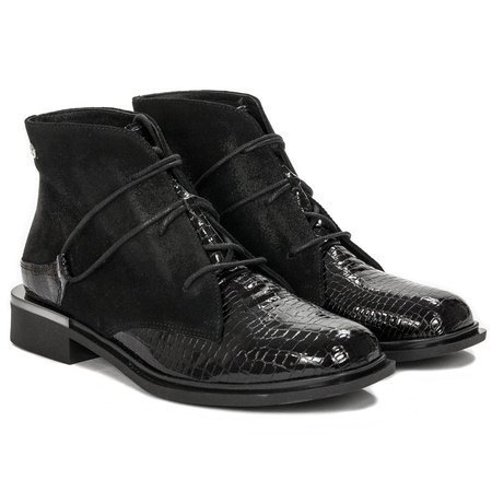 Maciejka Black Lace-up Boots 04813-01/00-7