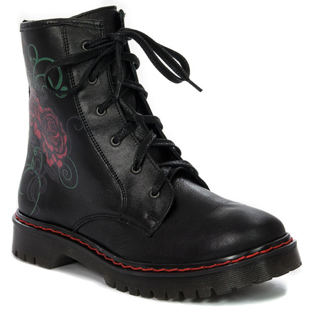 Maciejka Black Lace-up Boots 1609B-01/00-6