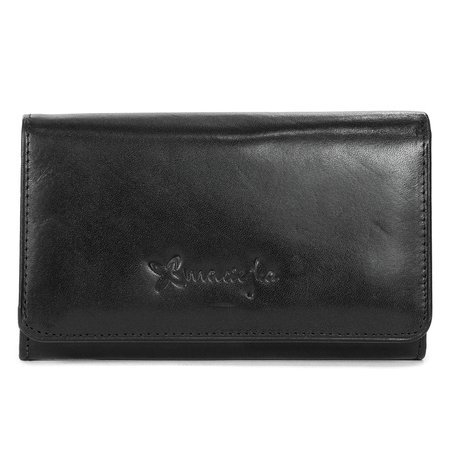 Maciejka Black Leather Wallets 8141