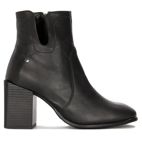 Maciejka Black Leather Women's Boots 05687-01/00-7