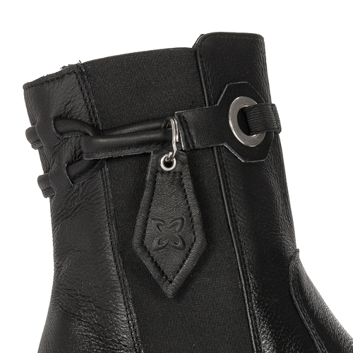 Maciejka Black Leather Women's Boots 05727-01/00-6