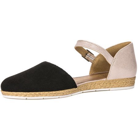 Maciejka Black+Pink Flat Shoes 04536-01/00-5