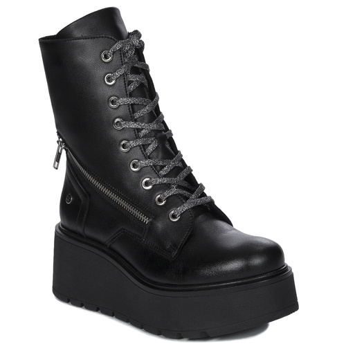 Maciejka Black Platform Boots