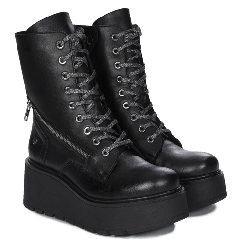 Maciejka Black Platform Boots