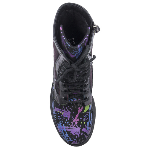 Maciejka Black + Purple Boots 06720-07/00-8