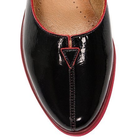 Maciejka Black+Red Edge Flat Shoes 05035-01/00-5