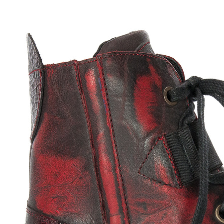 Maciejka Black & Red Lace-up Boots 05215-08/00-7