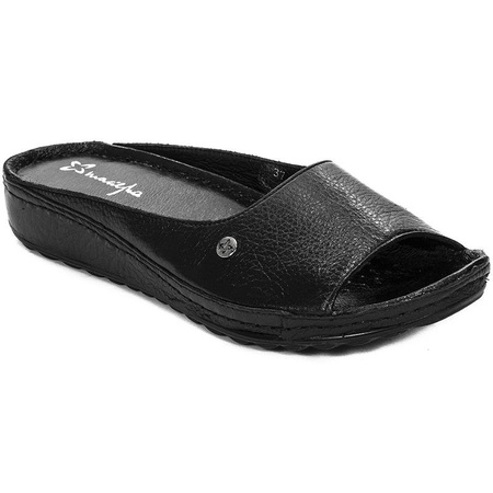 Maciejka Black Slides 02628-01/00-1