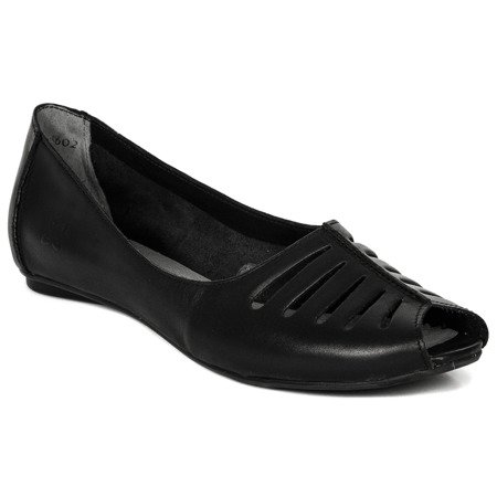 Maciejka Black Women's Flat Shoes 03497-01/00-6